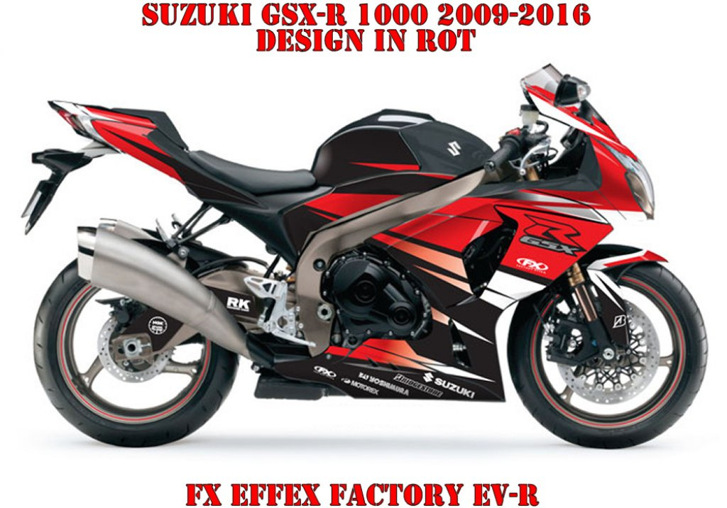 Beispiel Bild für die Farben, EV-R Rot für Suzuki GSX-R 1000 2009-2016